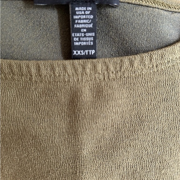 Eileen Fisher Dress of Stretch Crepe Crew Neck Short Sleeve  Front Pockets XXS - Picture 5 of 6